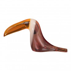 Orange Lucite toucan sculpture 